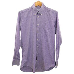 Bird Dog Bay Egyptian Cotton Purple Gingham Button Down Mens Size M Preppy